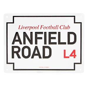 Liverpool FC Liverpool Anfield Road Bord Metal - Wit/Zwart