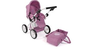 Bayer-Chic BAYER CHIC 2000 Combi poppenwagen LENI Jeans roze
