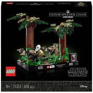 LEGO StarWars LEGO SPEED CHAMPIONS 75353 Achtervolging op Endor - Diorama
