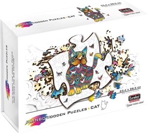 Eureka Rainbow Houten Puzzel - Kat (99 stukjes)