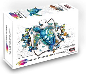Eureka Rainbow Houten Puzzel - Zeeschildpad (125 stukjes)
