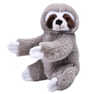 Wild Republic Pluche grijze luiaard knuffel 25 cm speelgoed -