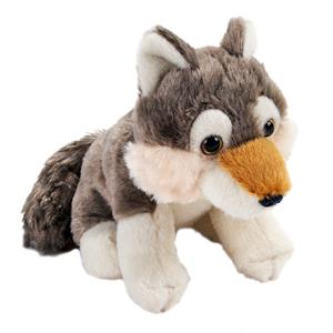 Wild Republic Pluche knuffel Wolf van 13 cm -