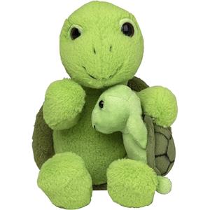 Nature Planet Pluche familie Schildpadden knuffels van 22 cm -