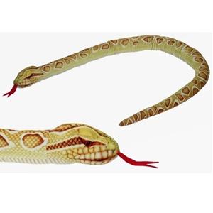 Merkloos Pluche gevlekte gouden python/slangen knuffel 150 cm speelgoed -