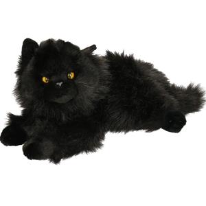CarlDick Pluche zwarte Perzische kat/poes knuffel 30 cm speelgoed -