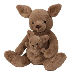 Kangoeroe met baby knuffel van zachte pluche - cm -