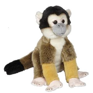 Ravensden Pluche bruine doodshoofdaapje aap/apen knuffel 28 cm speelgoed -