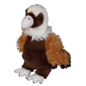 Ravensden Pluche bruine gier vogel knuffel 15 cm speelgoed -