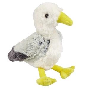 Ravensden Pluche wit/grijze zeemeeuw vogel knuffel 20 cm speelgoed -