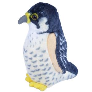 Wild Republic Pluche slechtvalk knuffel vogel met geluid 13 cm speelgoed -