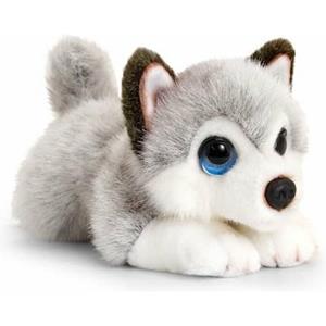 Keel Toys pluche grijs/witte Husky honden knuffel 25 cm -