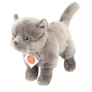 Teddy HERMANN  kartuizer kat staand donkergrijs, 20 cm