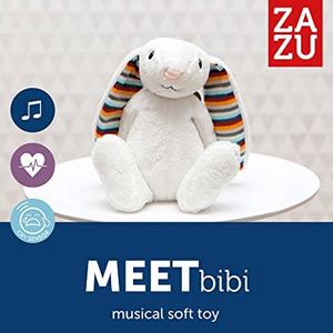 Zazu Heartbeat konijn interactieve knuffel Wit