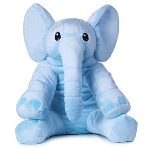 CORIMORI Pluche knuffel olifant Nio XXL blauw