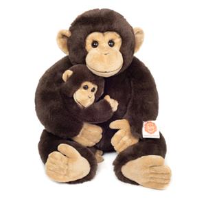 Teddy HERMANN Schimpanse mit Baby, 40 cm