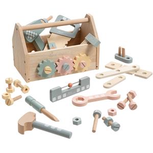 howa  Toolbox gereedschapskist kinderen met 45 stuks accessoires van hout