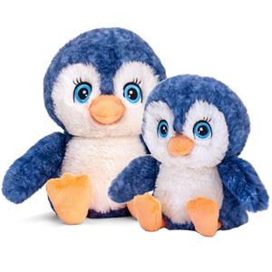 Keel Toys Pluche knuffel dieren pinguins familie setje 16 en 25 cm -