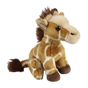 Ravensden Pluche gevlekte giraffe knuffel 18 cm speelgoed -