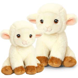 Keel Toys Pluche knuffels schapen familie 18 en 25 cm -