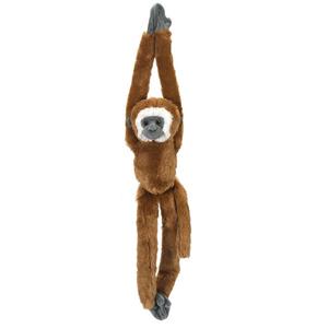 Wild Republic Pluche hangende bruine gibbon aap/apen knuffel 51 cm -