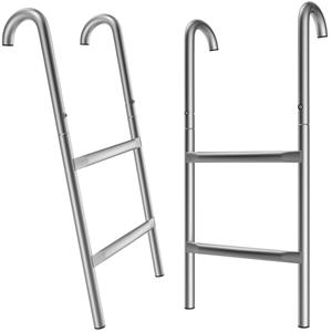 Monzana Trampoline ladder 66cm / 2 metalen treden