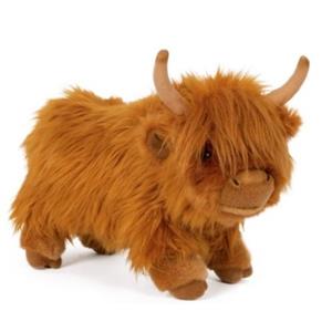 Heunec Pluche bruine Schotse hooglander koe/koeien knuffel 30 cm -