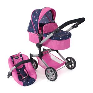 Bayer-Chic BAYER CHIC 2000 Poppenwagen LINUS Butterfly navy-pink
