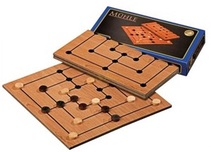 Philos 3181 - Mühle-Set mit klappbarem Spielbrett