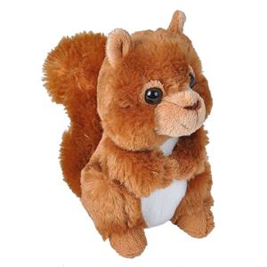 Wild Republic Pluche rode eekhoorn knuffel 18 cm speelgoed -