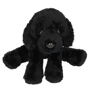 Suki Gifts Pluche Labrador knuffel hond zwart 12 cm -