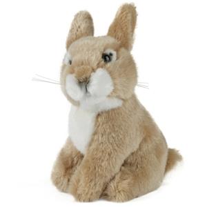 Living Nature Pluche bruine baby konijn/haas knuffel 16 cm speelgoed -