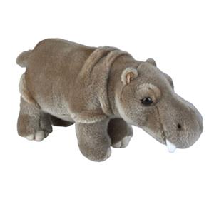 Ravensden Pluche grijze nijlpaard knuffel 28 cm speelgoed -