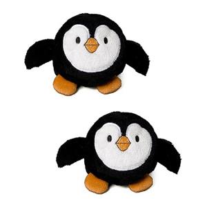 Merkloos 2x stuks pluche mini pinguin knuffel 7 cm -