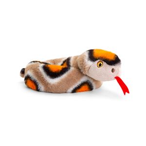 Keel Toys Pluche knuffel dier kleine opgerolde slang bruin 65 cm -
