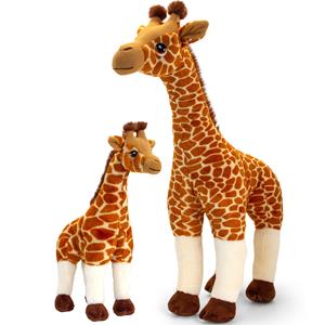 Keel Toys Pluche knuffel dieren Giraffes familie setje 30 en 70 cm -