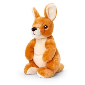 Keel Toys Pluche knuffel dier wallaby kangoeroe - bruin - 20 cm -