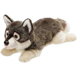 Suki Gifts Pluche knuffel dieren Grijze Wolf 33 cm -
