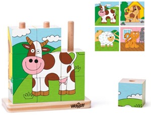 Woody Holz Tiere Puzzle 9 teilig