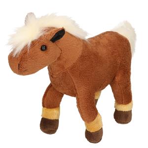 Merkloos Pluche bruine veulen paarden knuffel 26 cm speelgoed -