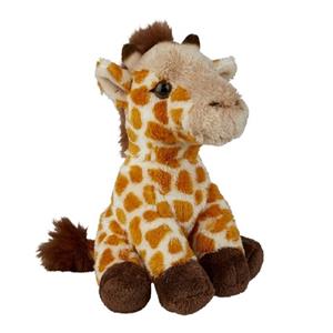Ravensden Pluche gevlekte giraffe knuffel 15 cm speelgoed -