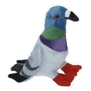 Cornelissen Pluche gekleurde duif/duiven knuffel 19 cm speelgoed -