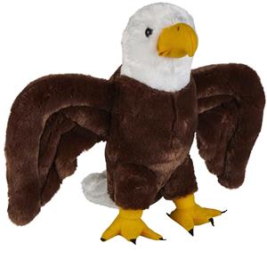 Ravensden Pluche knuffel dieren Amerikaanse Zeearend roofvogel van 30 cm -