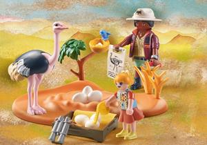 Playmobil Wiltopia - Op bezoek bij papa struisvogel