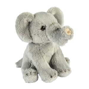 Ravensden Pluche grijze olifant knuffel 15 cm speelgoed -