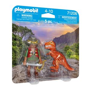 PLAYMOBIL Duo 71206 Avonturier met T-Rex