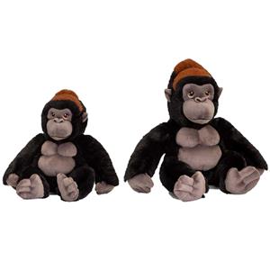 Keel Toys Set van 2x stuks Gorilla aap/apen knuffels 20 en 30 cm -
