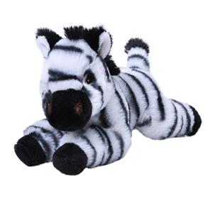 Wild Republic Pluche knuffel dieren Eco-kins zebra van 25 cm -
