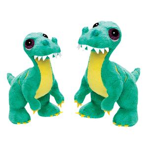 Suki Gifts Pluche knuffeldieren set 2x dinosaurus - Brontosaurussen - 17 en 21 cm - Dino thema -