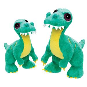 Suki Gifts Pluche knuffeldieren set 2x dinosaurus - Velociraptors - 17 en 24 cm - Dino thema -